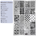 Sweater Stamping Plate - Wool Winter Nail Art  for DIY Manicure Salon Design Supplies Tools