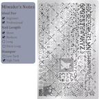 Words Stamping Plate - Gothic Cute Font Text Letter Nail Art for DIY Manicure Salon Design Supplies Tools