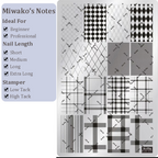 Plaid Stamping Plate - Argyle Houndstooth Nail Art for DIY Manicure Salon Design Supplies Tools