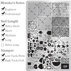 Cross Stamping Plate -Gothic Denim Nail Art for DIY Manicure Salon Design Supplies Tools