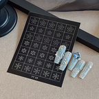 Flower Nail Stencils Stickers for Nail Art Hollow Nail Guides Decals Templates Supplies