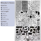 Cute Collage Stamping Plate - Korean style Nail Art for DIY Manicure Salon Design Supplies Tools