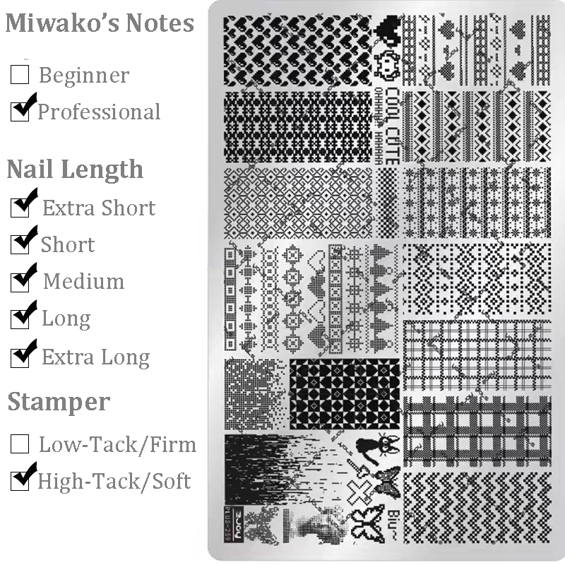 Sweater Stamping Plate - Wool Winter Nail Art  for DIY Manicure Salon Design Supplies Tools