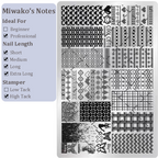 Sweater Stamping Plate - Wool Winter Nail Art  for DIY Manicure Salon Design Supplies Tools