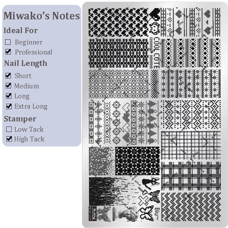 Sweater Stamping Plate - Wool Winter Nail Art  for DIY Manicure Salon Design Supplies Tools