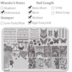 Bow Stamping Plate - Collage Cute Style Nail Art for DIY Manicure Salon Design Supplies Tools