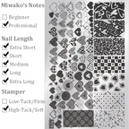 Heart Bow Stamping Plate - Collage Cute Style Nail Art for DIY Manicure Salon Design Supplies Tools