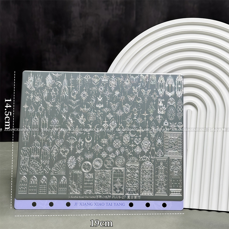 Extra-Large Stamping Plate Collection -Cute Cartoon Punk Graffiti Minimalist Futuristic Style Nail Art for DIY Manicure Salon Design Supplies Tools