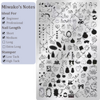 Cute Collage Stamping Plate - Korean style Nail Art for DIY Manicure Salon Design Supplies Tools