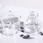 Stamper for Beginner - Low Tack Low Elastic 3-in-1 40mm and 15mm Wider Lager Silicone with Cap, Transparent Visible Body, No Misplacement for Stamping DIY, French Tip