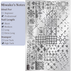 Heart Stamping Plate - Collage Cute Style Nail Art for DIY Manicure Salon Design Supplies Tools