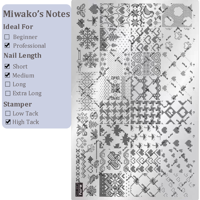 Heart Stamping Plate - Collage Cute Style Nail Art for DIY Manicure Salon Design Supplies Tools