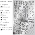 Heart Bow Stamping Plate - Collage Cute Style Nail Art for DIY Manicure Salon Design Supplies Tools