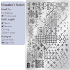 Sweater Stamping Plate - Wool Winter Nail Art  for DIY Manicure Salon Design Supplies Tools