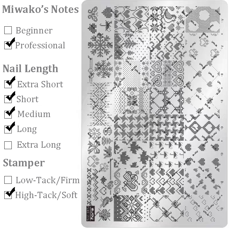 Sweater Stamping Plate - Wool Winter Nail Art  for DIY Manicure Salon Design Supplies Tools