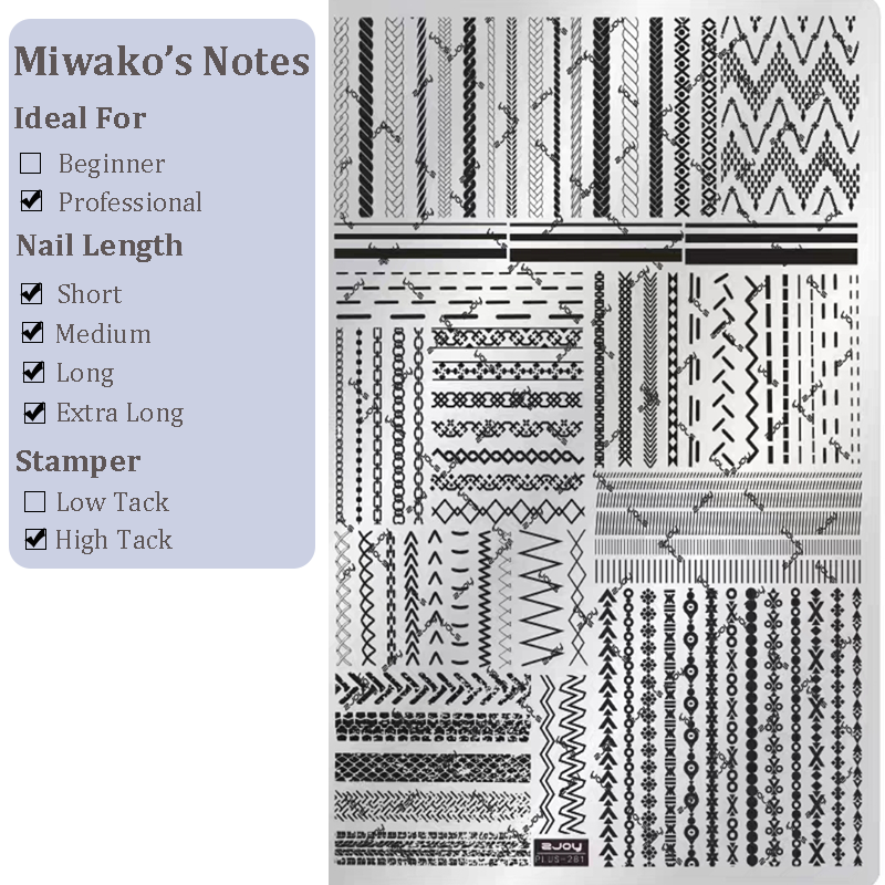 Lines Stamping Plate -Curves Water Ripples Cute-style Nail Art for DIY Manicure Salon Design Supplies Tools