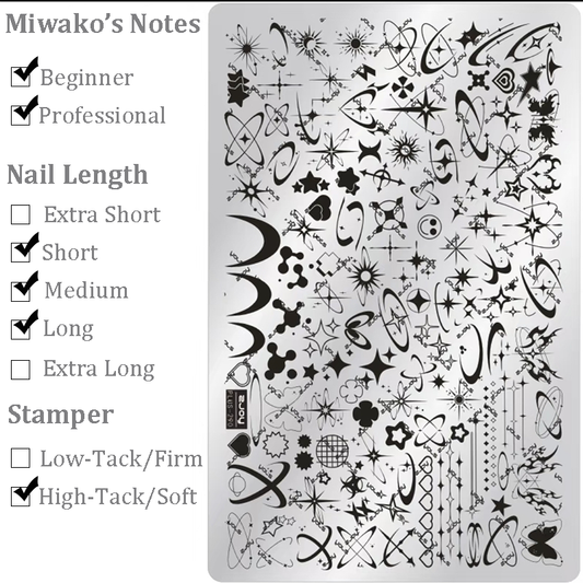 Star theme Nail Art Stamping Plate for DIY Manicure Salon Design Supplies Tools