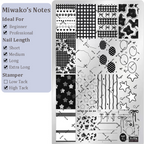 Cute Collage Stamping Plate - Korean style Nail Art for DIY Manicure Salon Design Supplies Tools