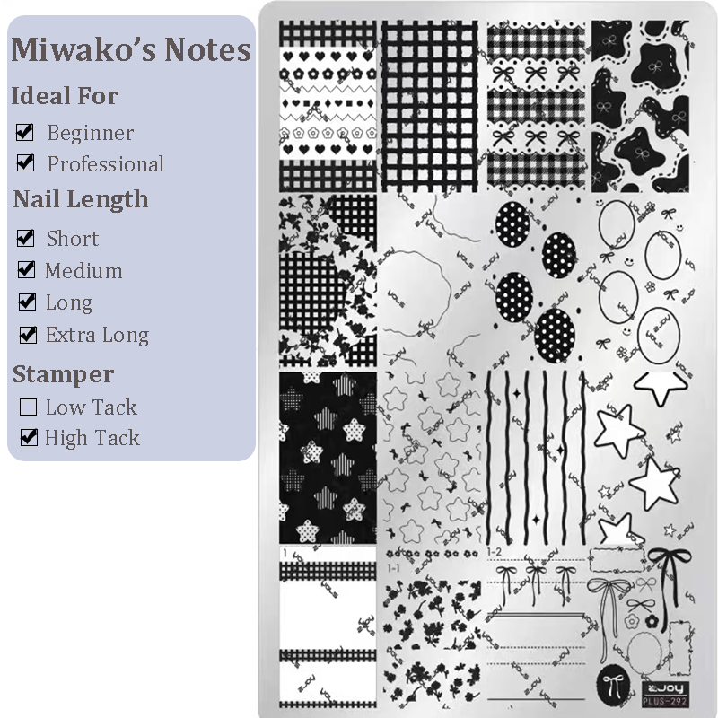 Cute Collage Stamping Plate - Korean style Nail Art for DIY Manicure Salon Design Supplies Tools