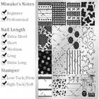 Bow Stamping Plate - Collage Cute Style Nail Art for DIY Manicure Salon Design Supplies Tools