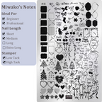 Cute Collage Stamping Plate - Korean style Nail Art for DIY Manicure Salon Design Supplies Tools