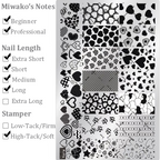 Heart Bow Stamping Plate - Collage Cute Style Nail Art for DIY Manicure Salon Design Supplies Tools