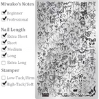 Bow Stamping Plate - Collage Cute Style Nail Art for DIY Manicure Salon Design Supplies Tools