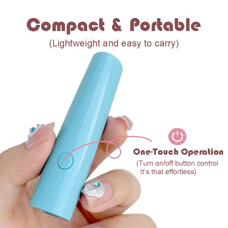 UV Light For Beginner-Mini Handheld Portable Rechargeable Nail Lamp for Gel Fast Nail Extension Rhinestone Glue Decoration at Home Travel