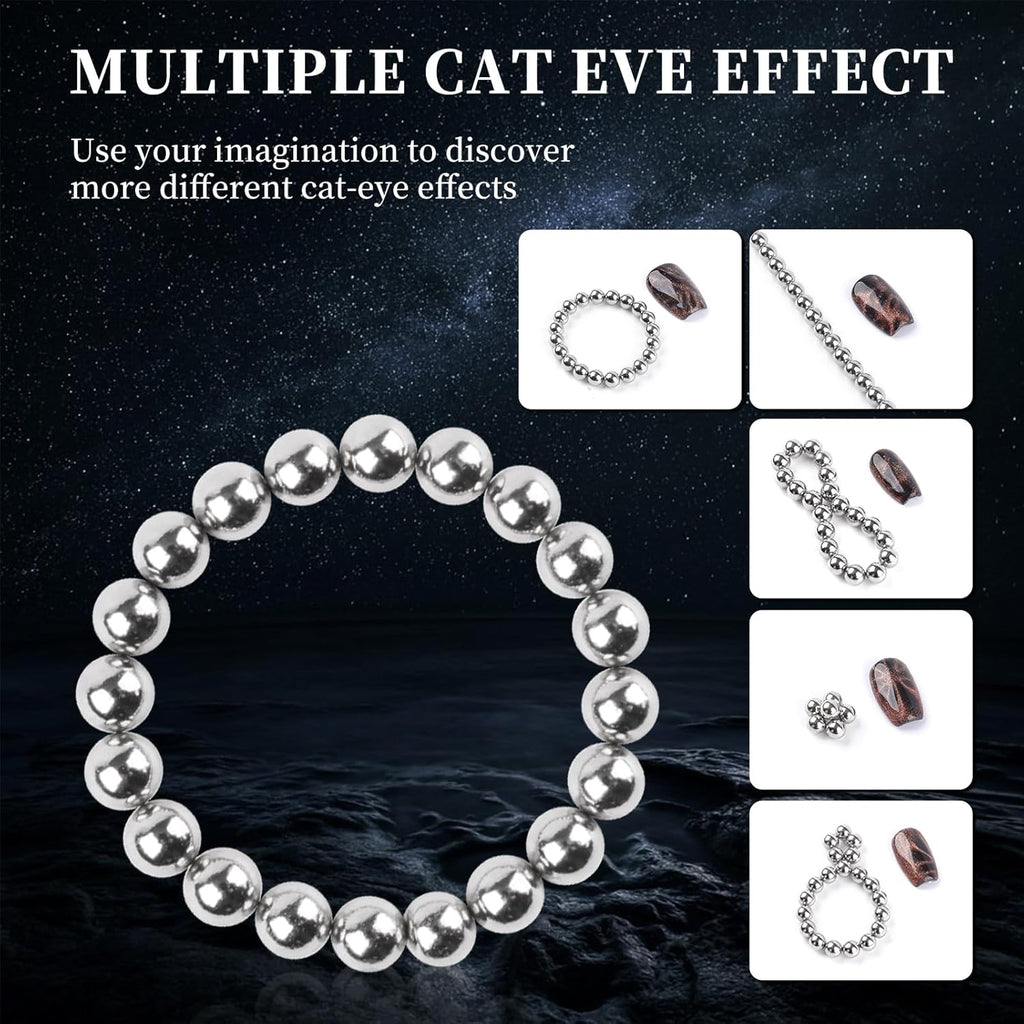 20Pcs Nail Magnet Beads for Beginner Professional - Water Ripple Pattern Designs Cat Eye Magnet Tool for Nail Art