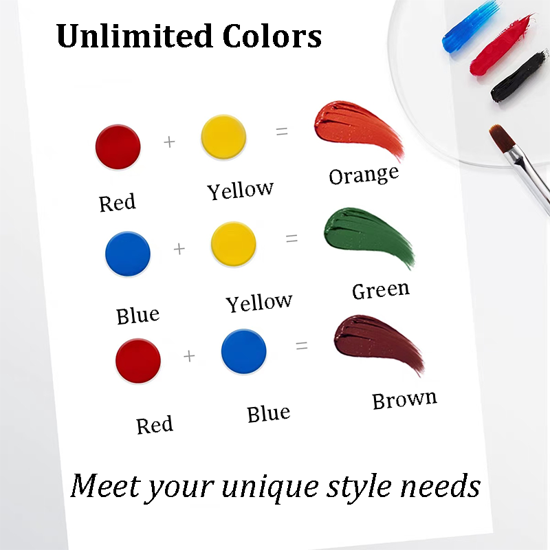 5 Colors 8g Painting Stamping Patting Nails Art Gel for Gradient Ombre French Tip Effect with Sponge Brush