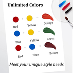 5 Colors 8g Painting Stamping Patting Nails Art Gel for Gradient Ombre French Tip Effect with Sponge Brush