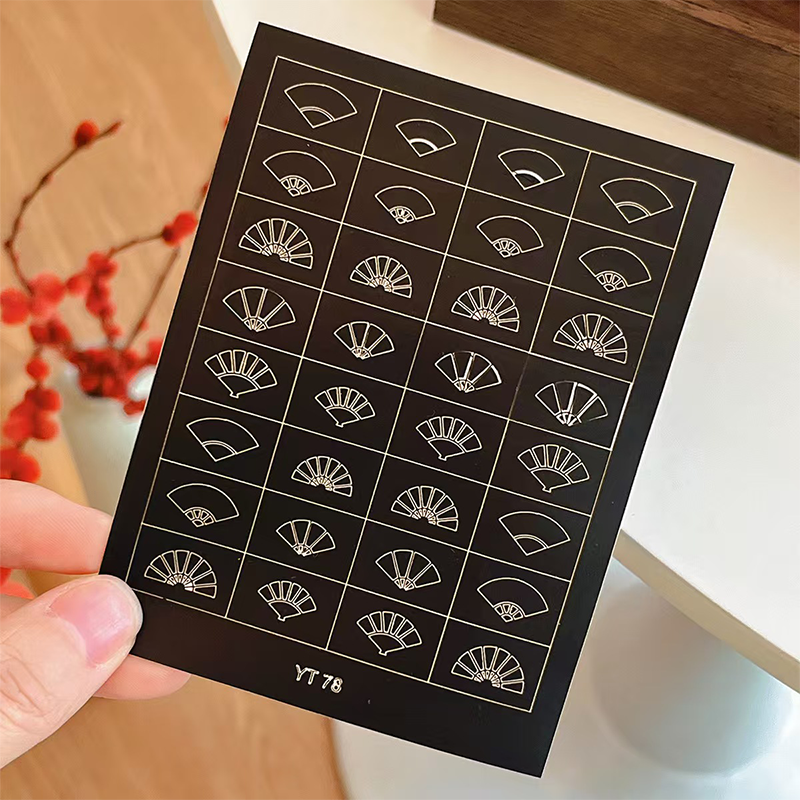 Nail Stencils Stickers for Nail Art Chinese Elements Hollow Nail Guides Decals Templates Supplies