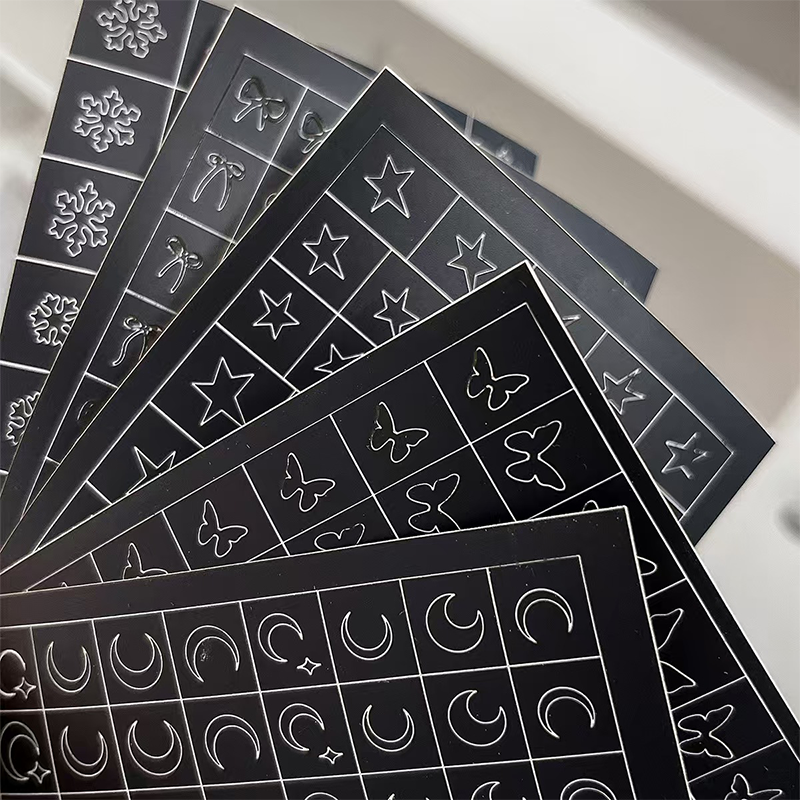 Flower Nail Stencils Stickers for Nail Art Hollow Nail Guides Decals Templates Supplies