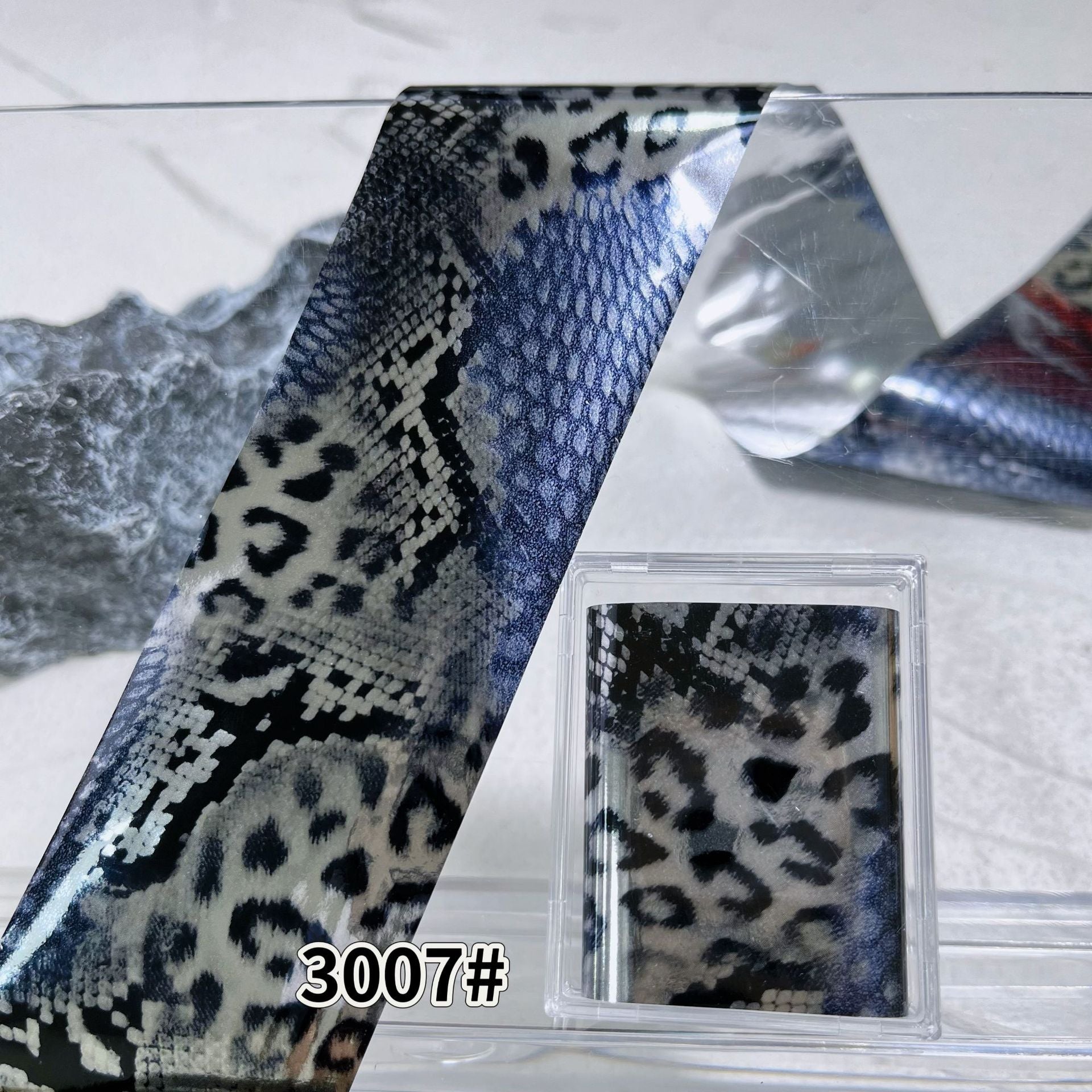 Animal Pattern Foil Transfer - 1 Roll with Box Snake Leopard Nail Art Metallic Laser Colorful Prints Decals for DIY Decorations Supplies Design