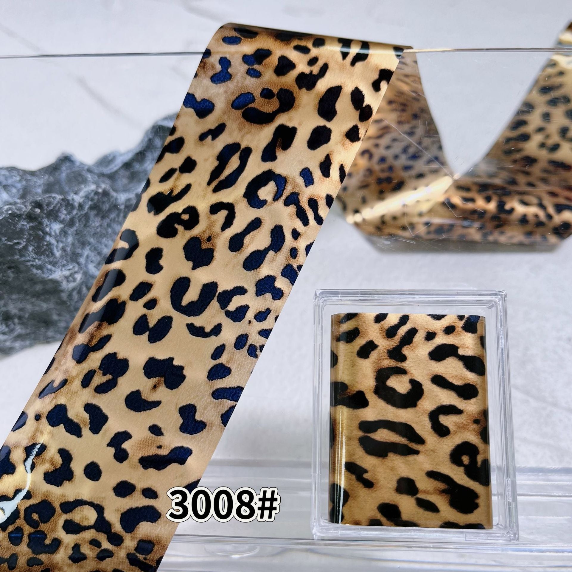 Animal Pattern Foil Transfer - 1 Roll with Box Snake Leopard Nail Art Metallic Laser Colorful Prints Decals for DIY Decorations Supplies Design