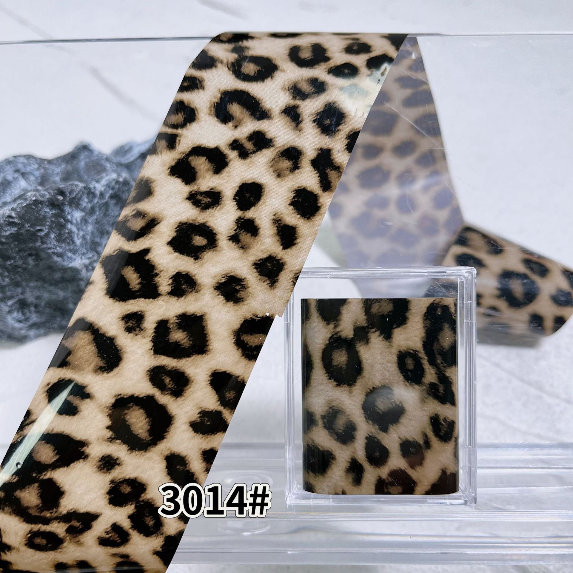 Animal Pattern Foil Transfer - 1 Roll with Box Snake Leopard Nail Art Metallic Laser Colorful Prints Decals for DIY Decorations Supplies Design