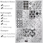 Bow Stamping Plate - Collage Cute Style Nail Art for DIY Manicure Salon Design Supplies Tools