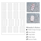 Plaid Stencils - Cute, Classic Style Patterns Self-adhesive Reusable Gel Airbrush Nail Guides Decals Templates Stickers Supplies Vinyl for beginners easy DIY Manicure