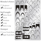 French Tip Stamping Plate - Deep Round Almond Nail Art for DIY Manicure Salon Design Supplies Tools