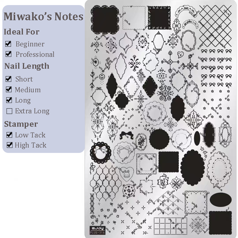 Cute Collage Stamping Plate - Korean style Nail Art for DIY Manicure Salon Design Supplies Tools