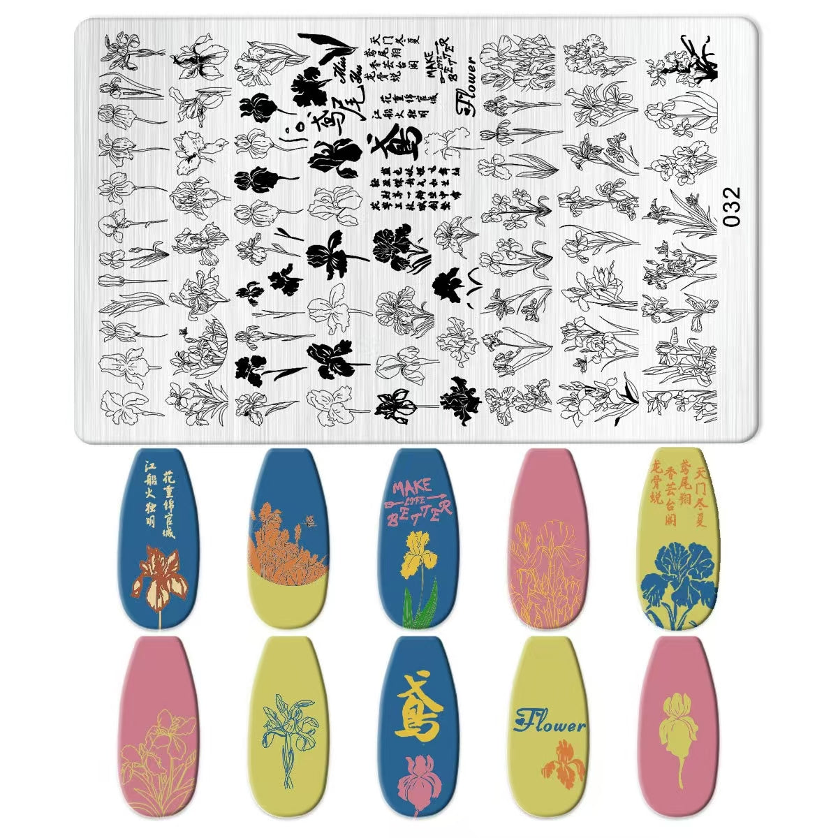 Flowers Theme Nail Art Stamping Plate for DIY Manicure Salon Design Supplies Tools