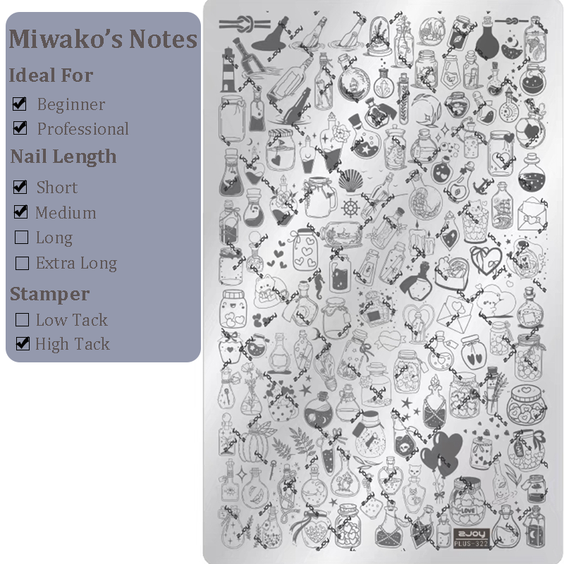 Ocean-themed Stamping Plate -Vacation style Nail Art for DIY Manicure Salon Design Supplies Tools