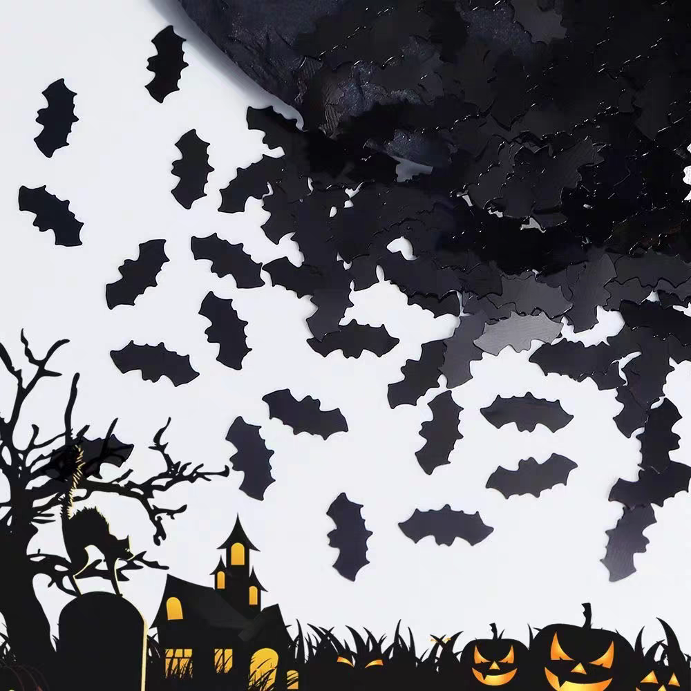 Halloween Sequins - Ultra-Thin Mix Skull Pumpkin Bat Ghost Cat Witch Design 3D Holographic Nail Art Glitter Supplies for Nails DIY Decorations