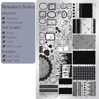 Cute Collage Stamping Plate - Korean style Nail Art for DIY Manicure Salon Design Supplies Tools