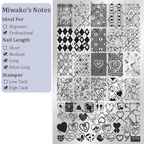 Heart Stamping Plate - Collage Cute Style Nail Art for DIY Manicure Salon Design Supplies Tools