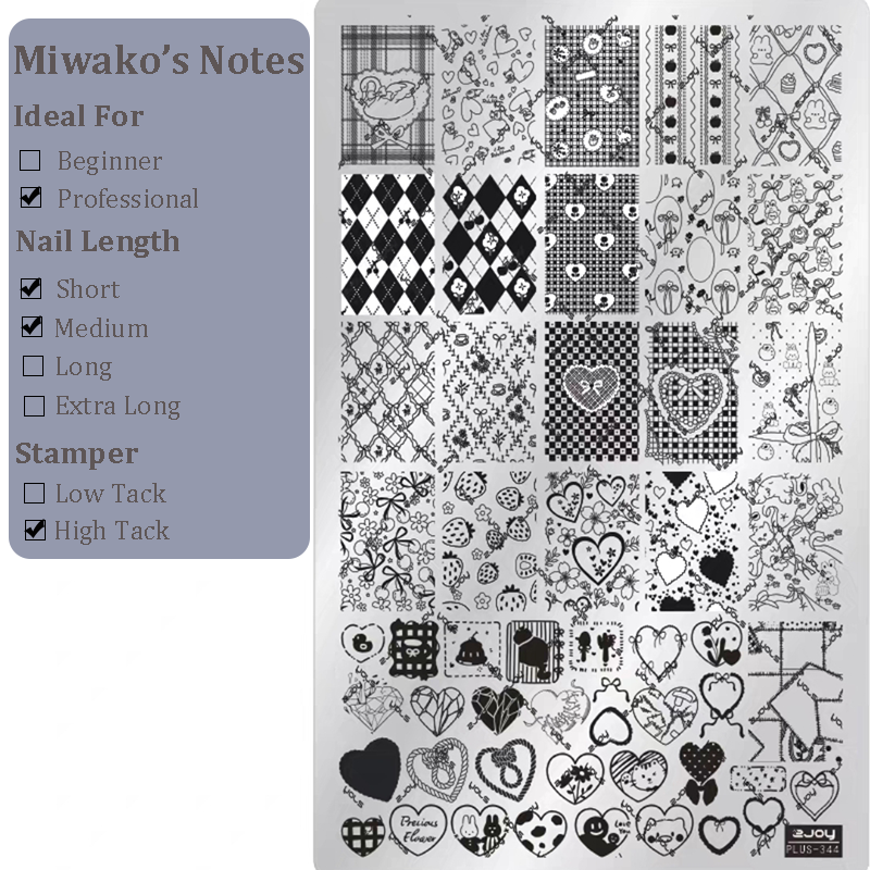 Cute Collage Stamping Plate - Korean style Nail Art for DIY Manicure Salon Design Supplies Tools