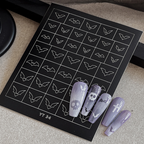 Halloween Nail Stencils Stickers for Skull Pumpkin Bat Ghost Nail Art Hollow Guides Decals Templates Supplies