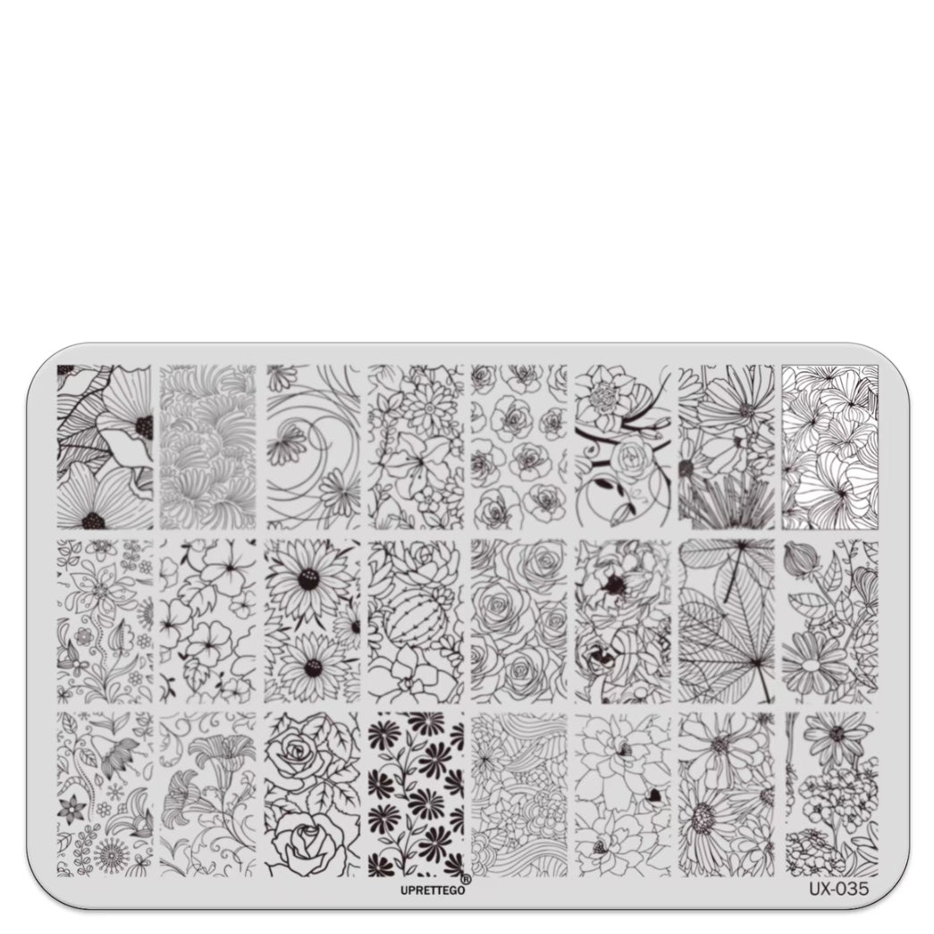 Flowers Theme Nail Art Stamping Plate for DIY Manicure Salon Design Supplies Tools