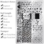 Animal Prints Stamping Plate - Leopard Zebra Cow  Nail Art for DIY Manicure Salon Design Supplies Tools