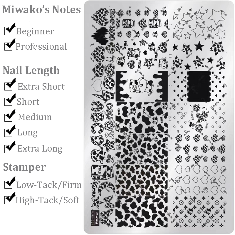 Animal Prints Stamping Plate - Leopard Zebra Cow  Nail Art for DIY Manicure Salon Design Supplies Tools
